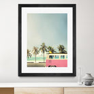 Surf Bus Pink by Design Fabrikken on GIANT ART - multi coastal, landscapes, photography, beaches, cars, ocean, palm trees, surfing, tropical, transportation