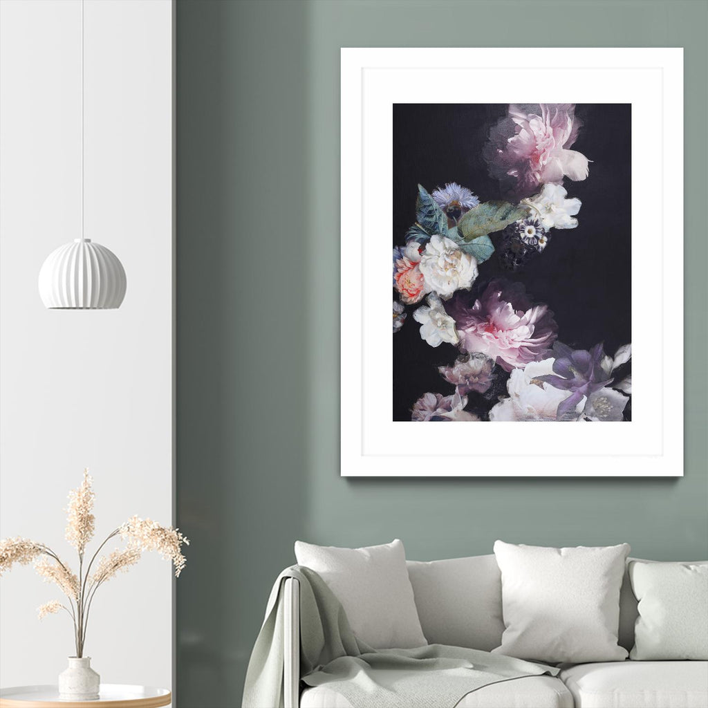 Purple Blossom 1 par Design Fabrikken sur GIANT ART - fleurs roses fleurs