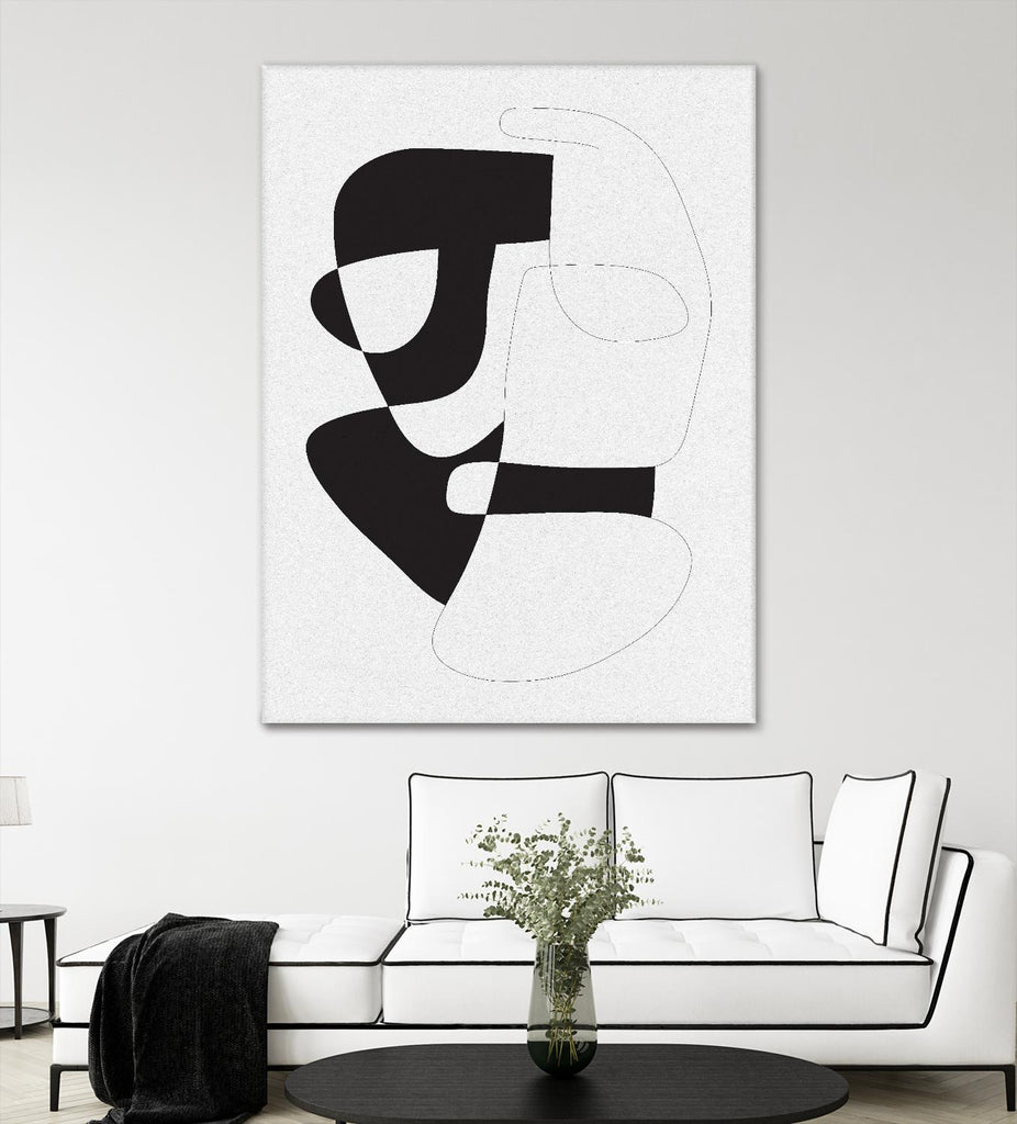 Graphique 3 par Design Fabrikken sur GIANT ART - abstraits noirs, blancs, minimalistes, art linéaire