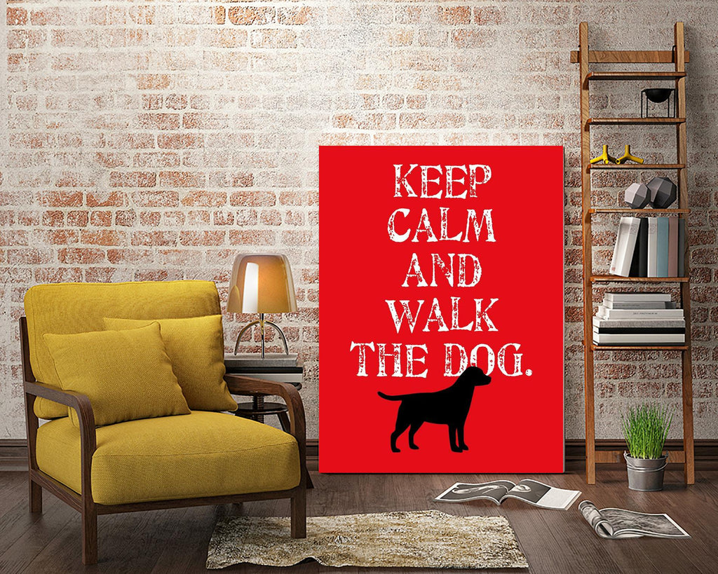 Restez calme (Labrador) par Ginger Oliphant sur GIANT ART - inspiration rouge, animaux, nouveauté, design/type, chiens, humour, illustration