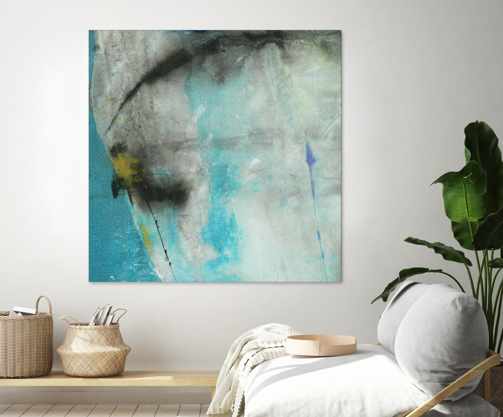Into the Surf One by Michelle Oppenheimer on GIANT ART - grey abstract