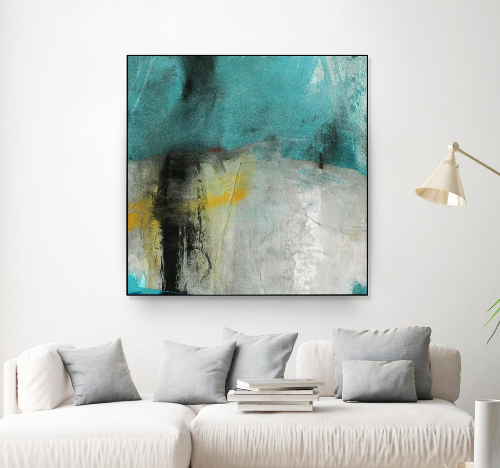 Into the Surf Two by Michelle Oppenheimer on GIANT ART - yellow abstract