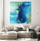 Another World I by Michelle Oppenheimer on GIANT ART - turquoise abstract