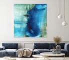 Another World I by Michelle Oppenheimer on GIANT ART - turquoise abstract