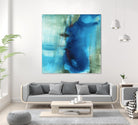 Another World I by Michelle Oppenheimer on GIANT ART - turquoise abstract