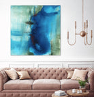 Another World I by Michelle Oppenheimer on GIANT ART - turquoise abstract