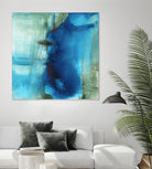 Another World I by Michelle Oppenheimer on GIANT ART - turquoise abstract