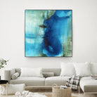 Another World I by Michelle Oppenheimer on GIANT ART - turquoise abstract