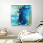 Another World I by Michelle Oppenheimer on GIANT ART - turquoise abstract