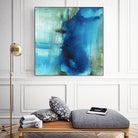 Another World I by Michelle Oppenheimer on GIANT ART - turquoise abstract
