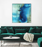 Another World I by Michelle Oppenheimer on GIANT ART - turquoise abstract