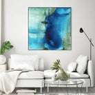 Another World I by Michelle Oppenheimer on GIANT ART - turquoise abstract