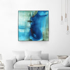 Another World I by Michelle Oppenheimer on GIANT ART - turquoise abstract