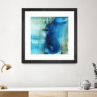 Another World I by Michelle Oppenheimer on GIANT ART - turquoise abstract