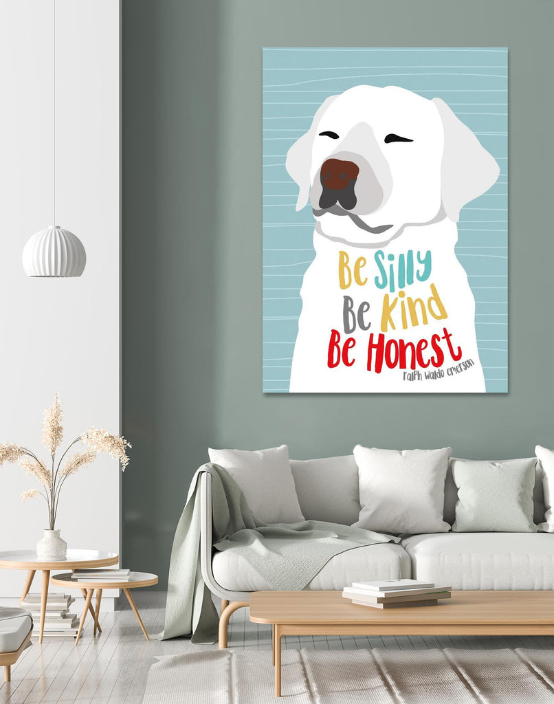 Be Silly, Kind and Honest by Ginger Oliphant on GIANT ART - multicolor animals; inspirational