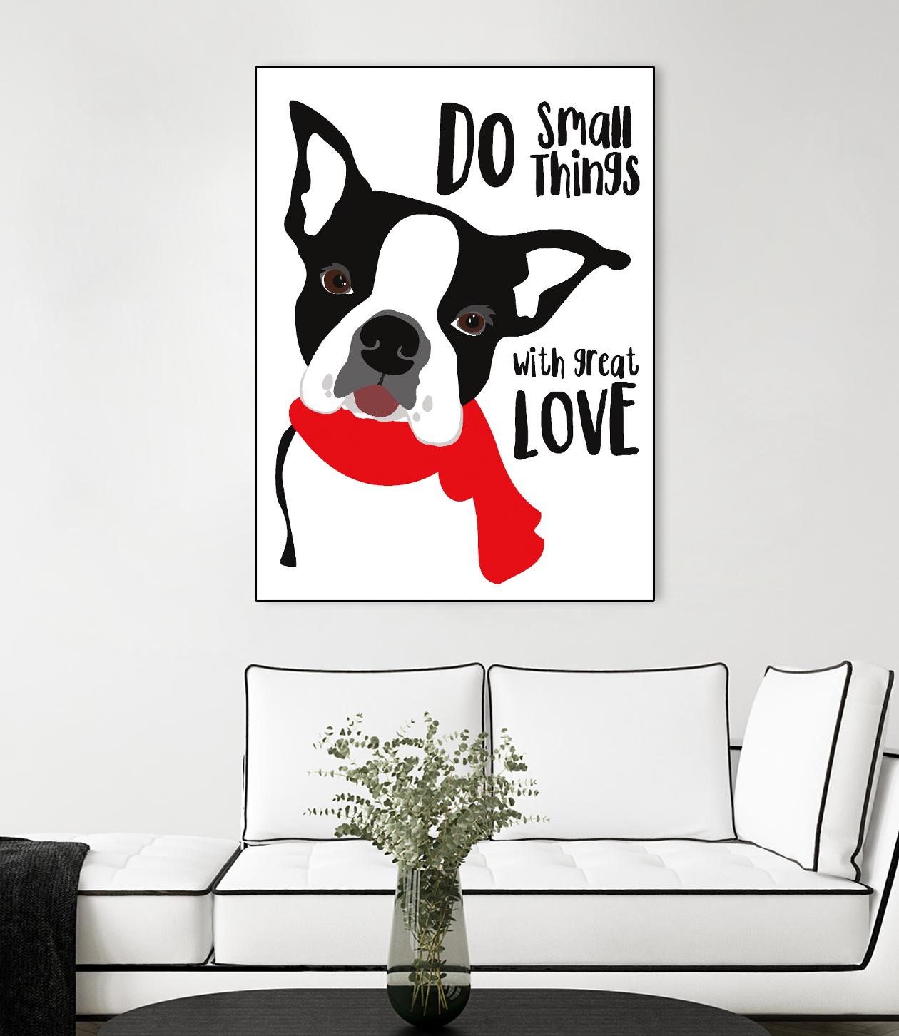 Do Small Things with Great Love by Ginger Oliphant on GIANT ART - multicolor animals; inspirational