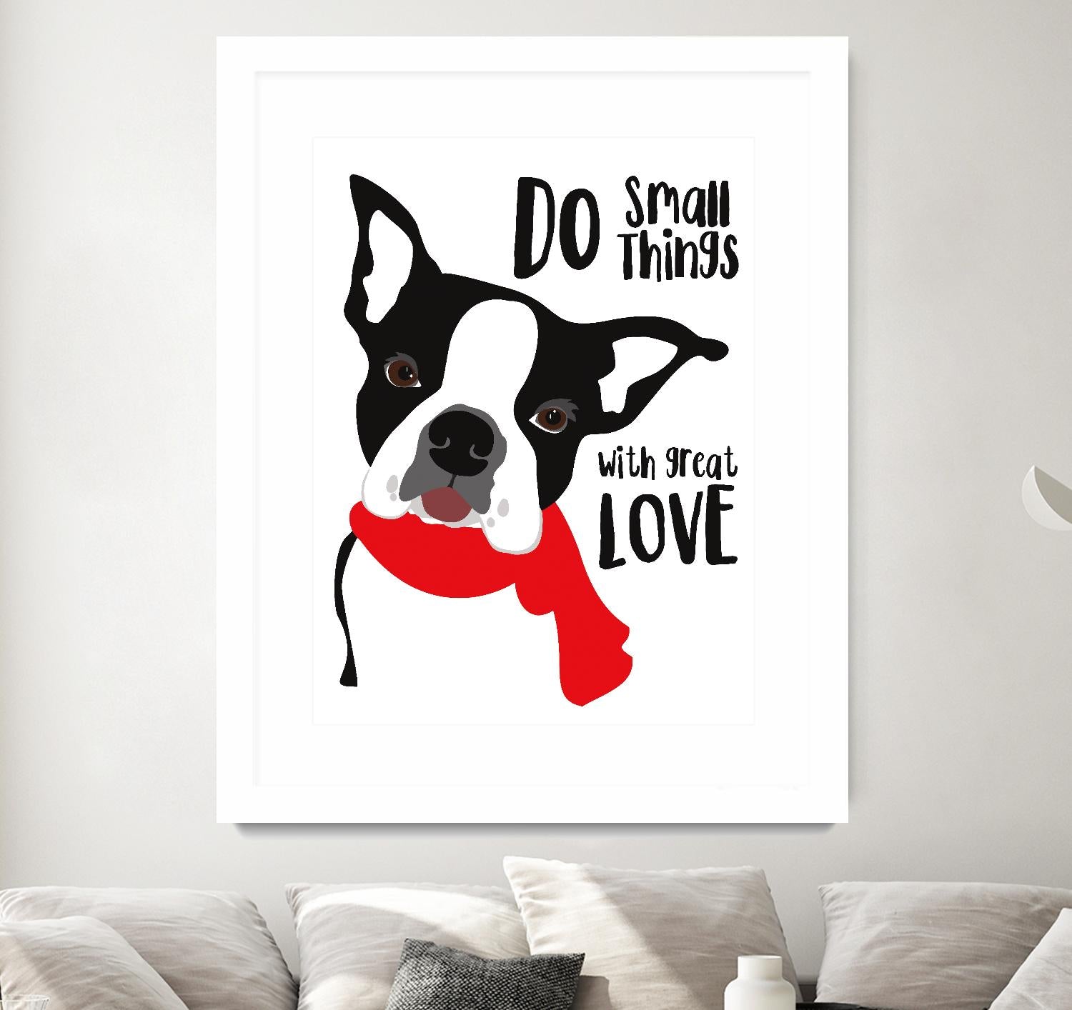 Do Small Things with Great Love by Ginger Oliphant on GIANT ART - multicolor animals; inspirational