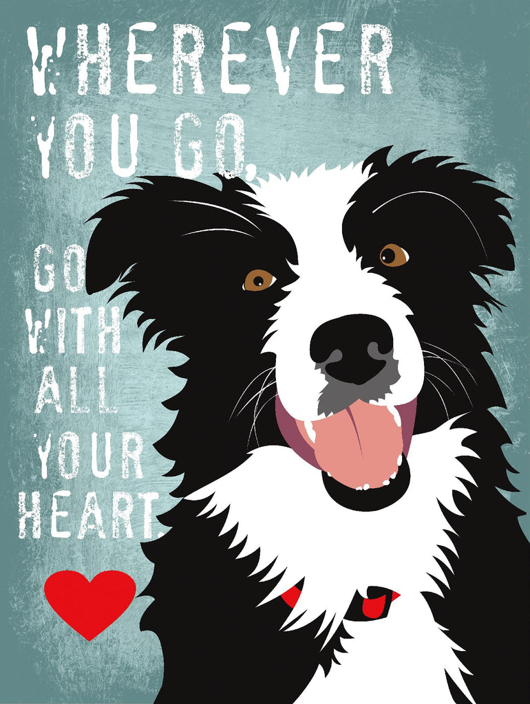 Go with All Your Heart by Ginger Oliphant on GIANT ART - multicolor animals; inspirational