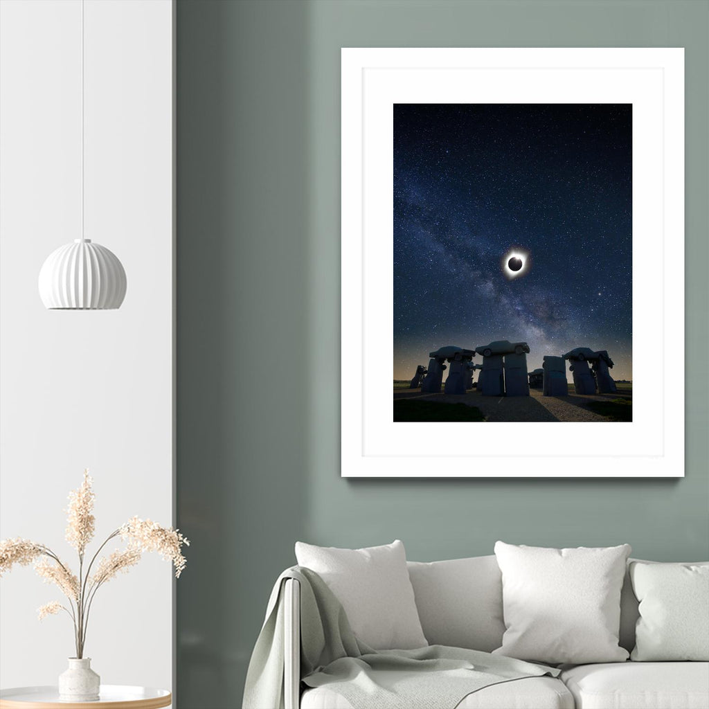 Eclipse at Carhenge by Dale O'Dell on GIANT ART - multicolor photography; landscapes