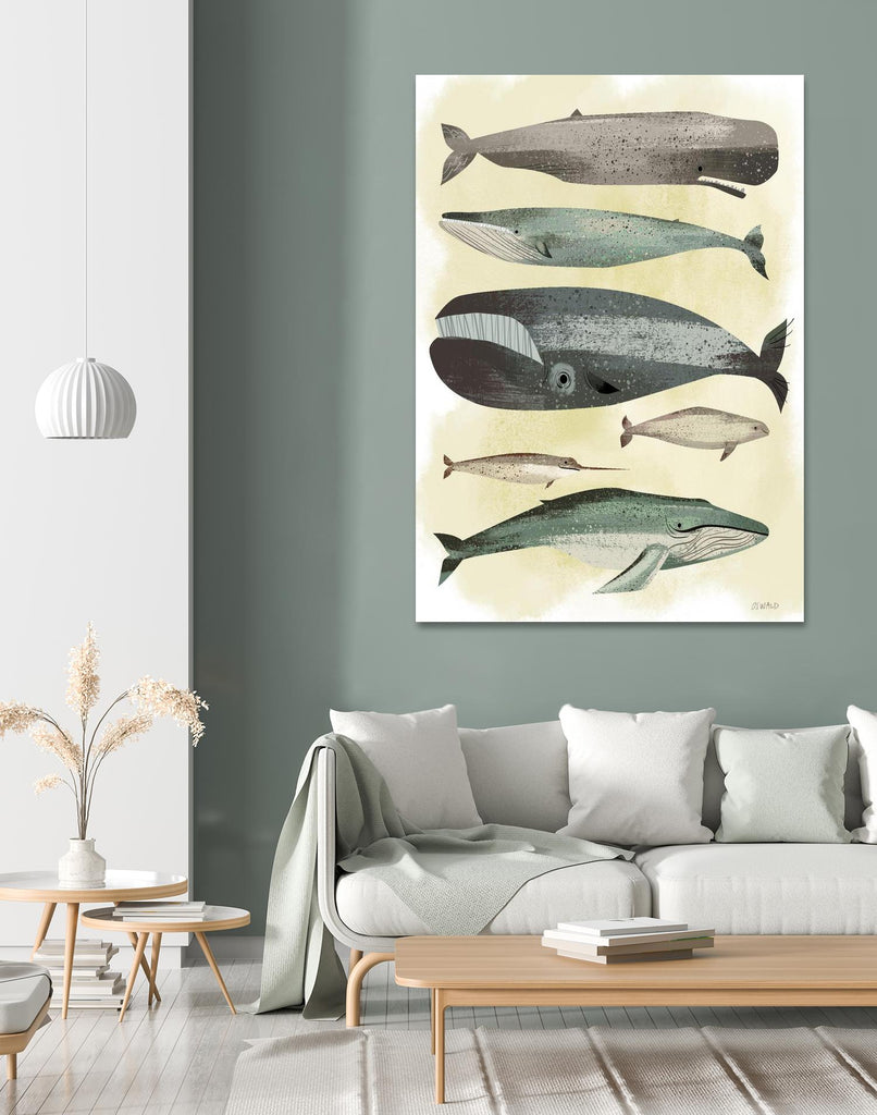 Whales by Pete Oswald on GIANT ART - multicolor animals
