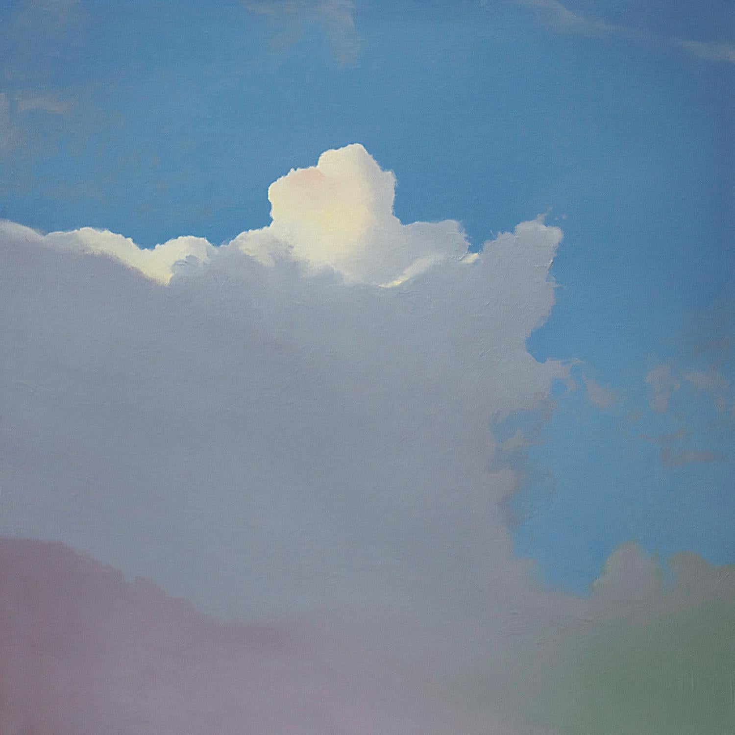 Sundae par Cap Pannell sur GIANT ART - bleu, jaune contemporain, paysages, nuages