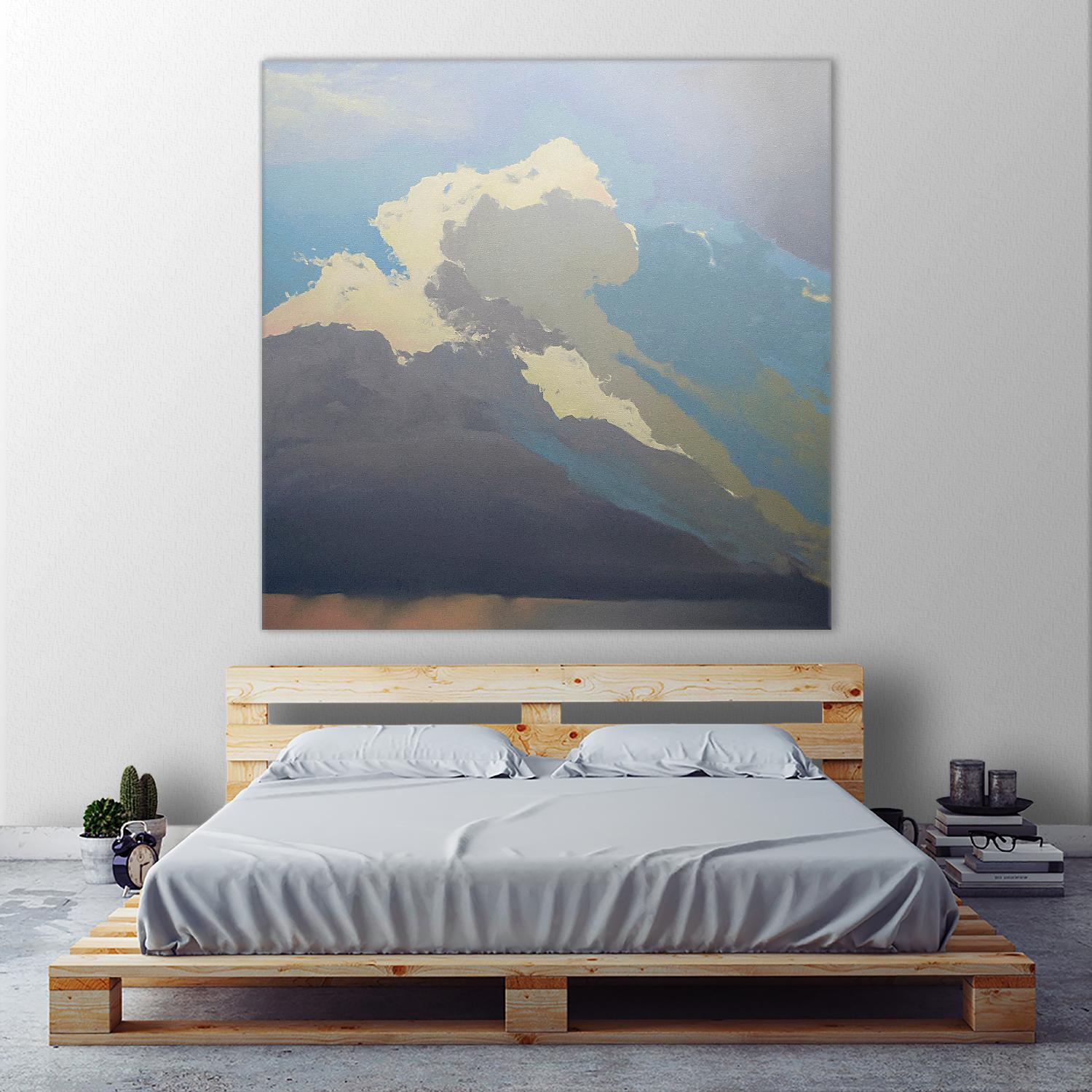 Storm over Chisos by Cap Pannell on GIANT ART - blue, white contemporary, landscapes, clouds, storms