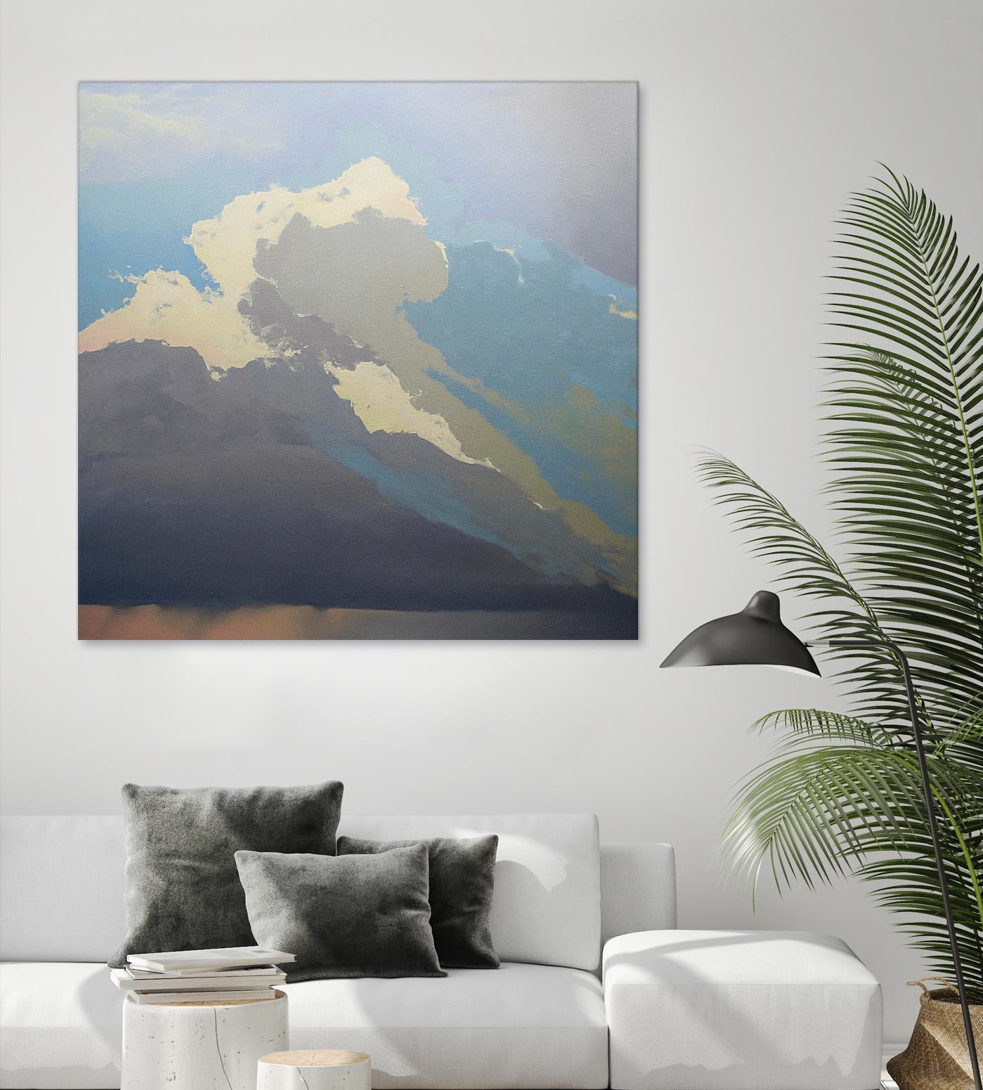 Storm over Chisos by Cap Pannell on GIANT ART - blue, white contemporary, landscapes, clouds, storms