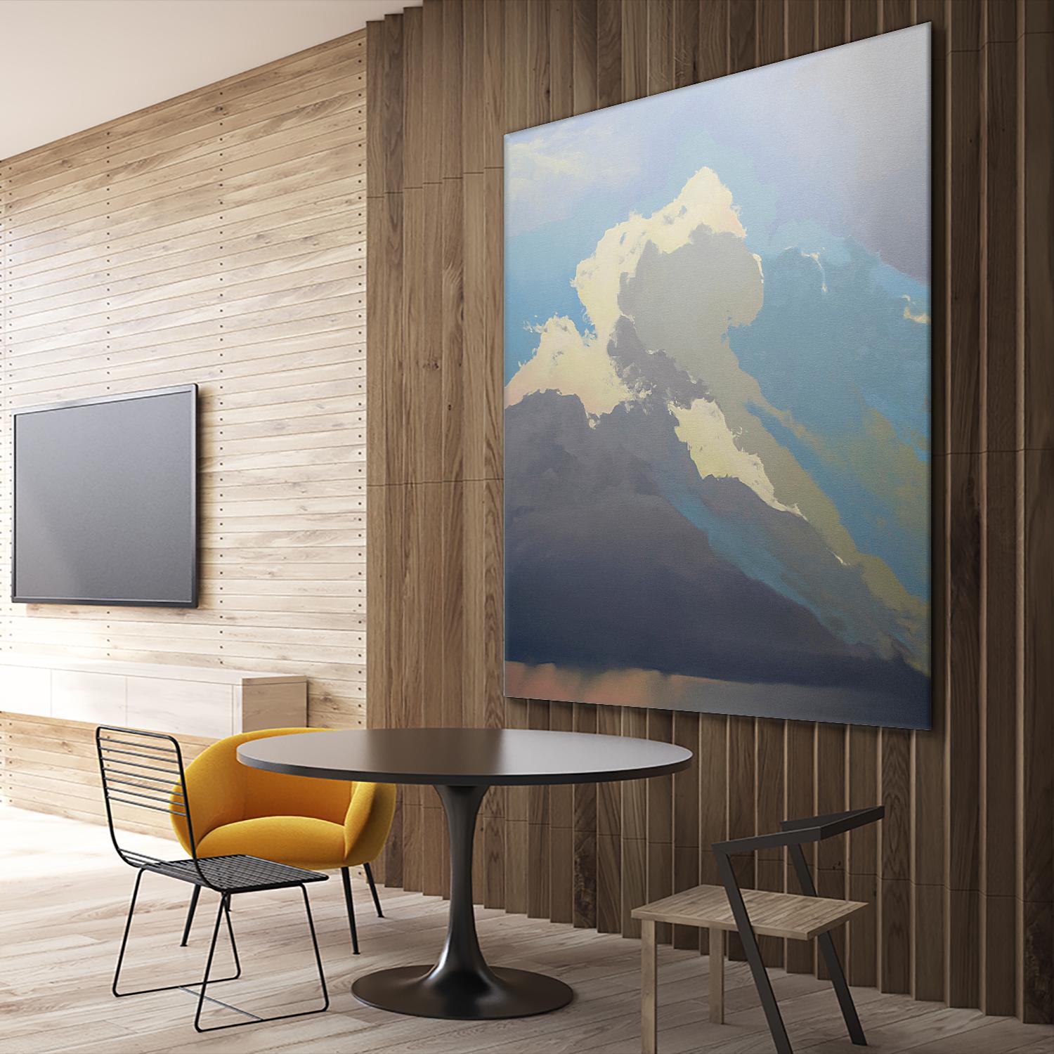 Storm over Chisos by Cap Pannell on GIANT ART - blue, white contemporary, landscapes, clouds, storms