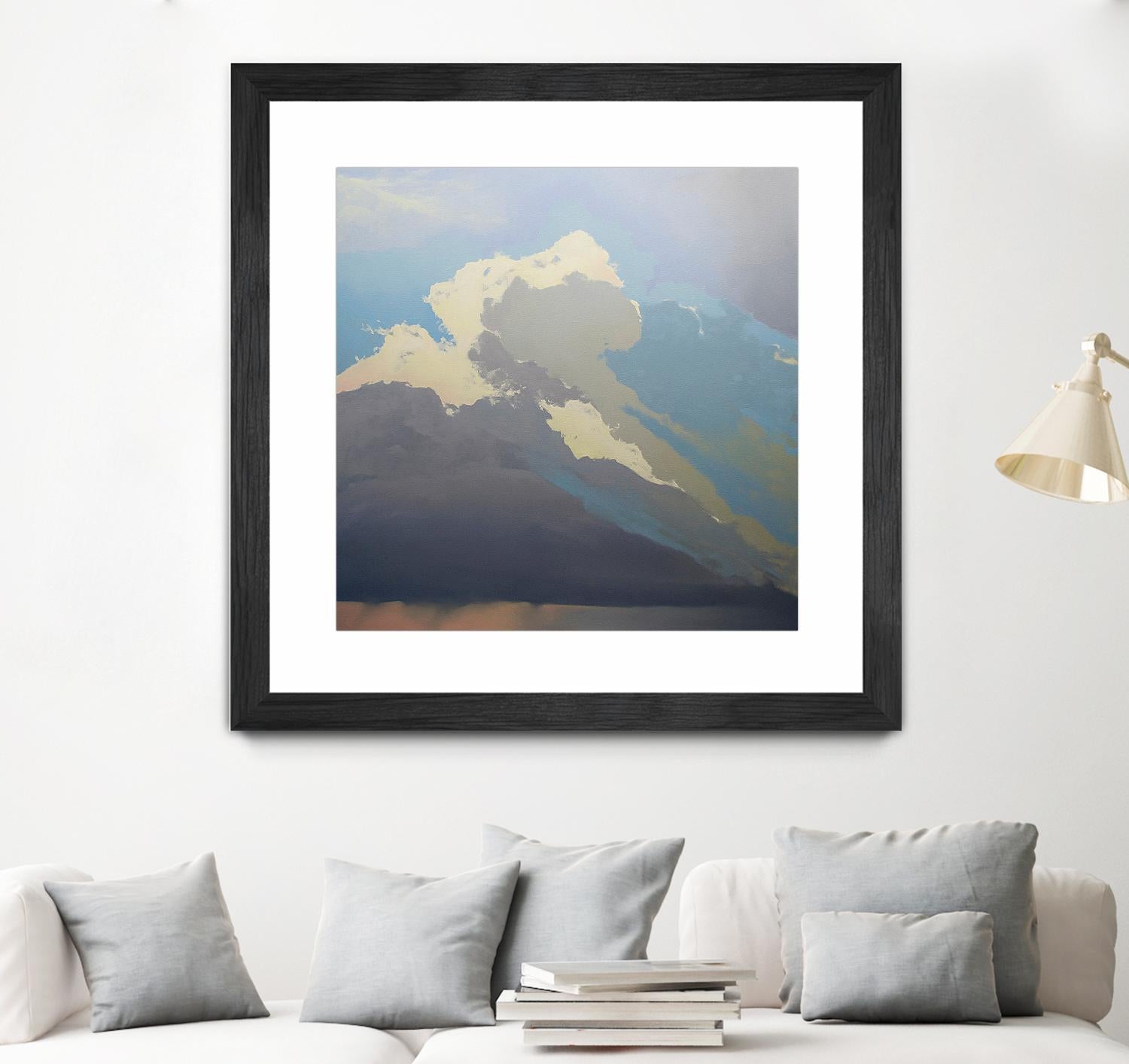 Storm over Chisos by Cap Pannell on GIANT ART - blue, white contemporary, landscapes, clouds, storms