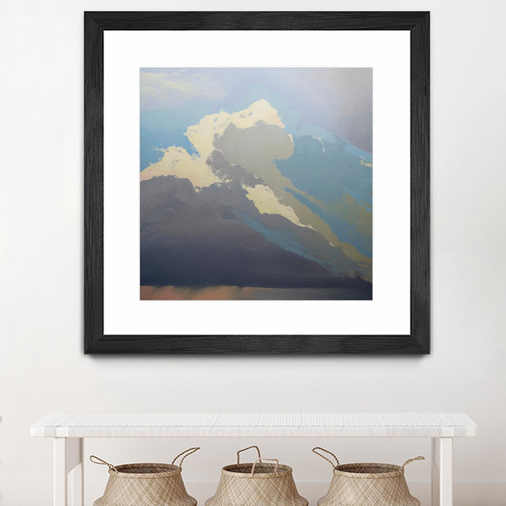 Storm over Chisos by Cap Pannell on GIANT ART - blue, white contemporary, landscapes, clouds, storms