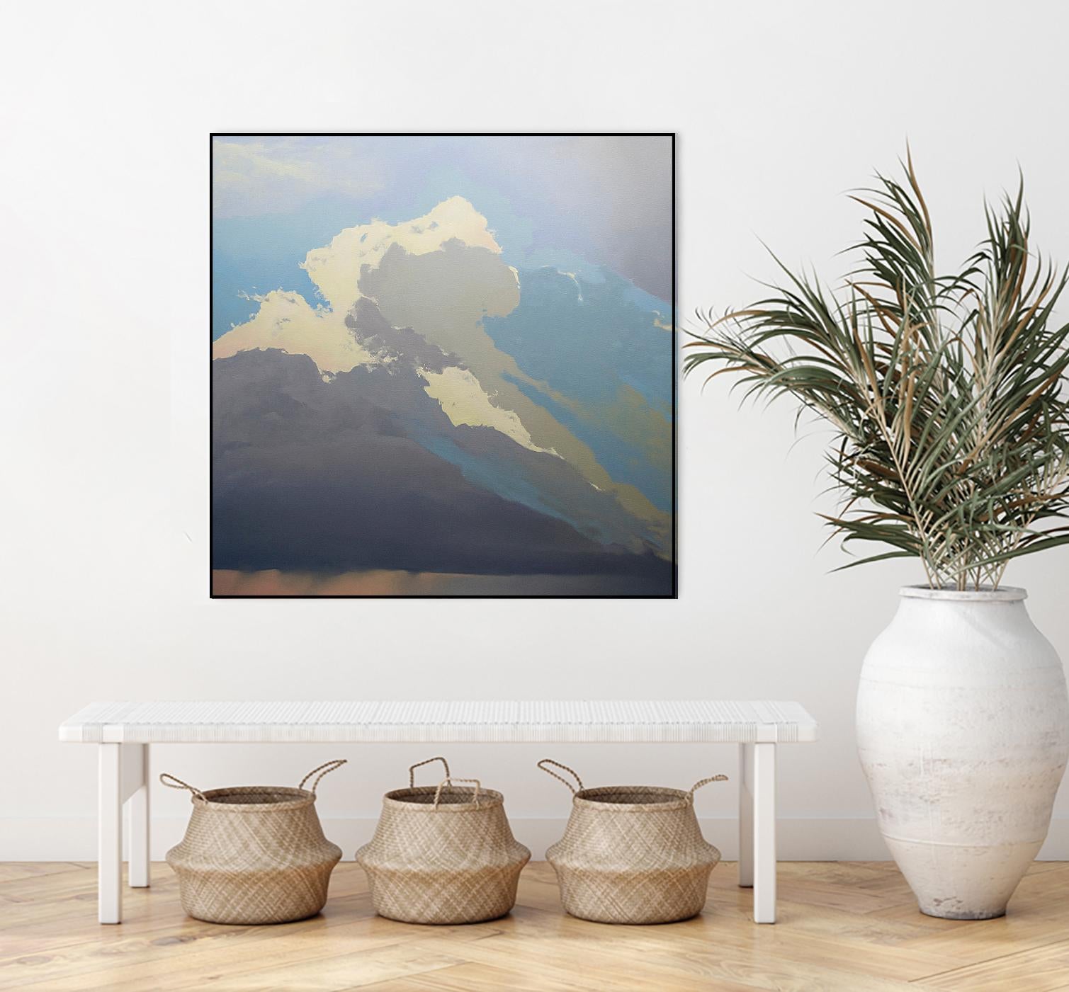 Storm over Chisos by Cap Pannell on GIANT ART - blue, white contemporary, landscapes, clouds, storms