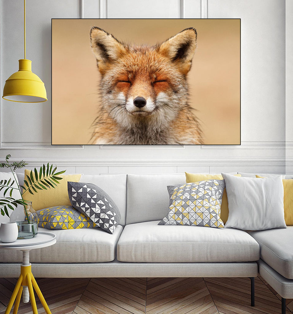 Zen Fox Red Portrait by Roeselien Raimond on GIANT ART - multicolor animals