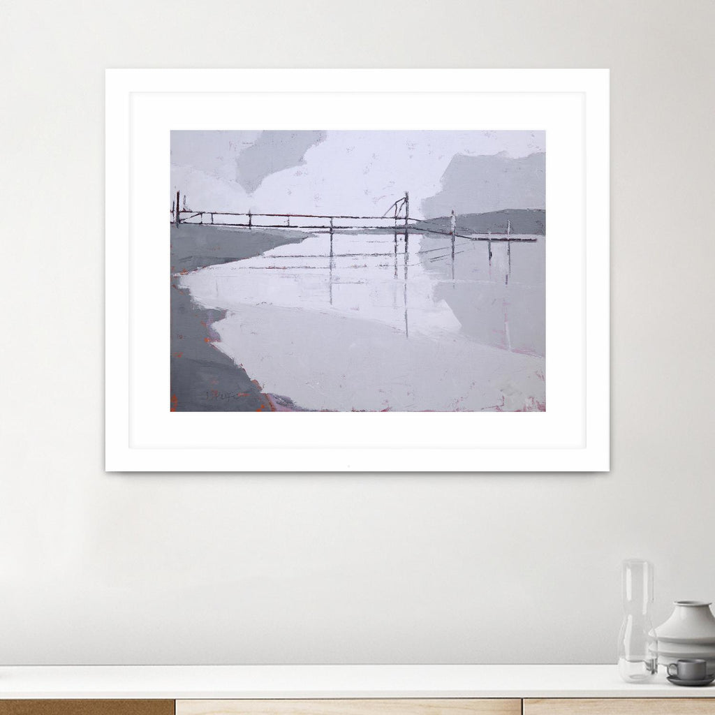 Tidal River by John Rufo on GIANT ART - white coastal, contemporary, landscapes, docks/piers, rivers/streams
