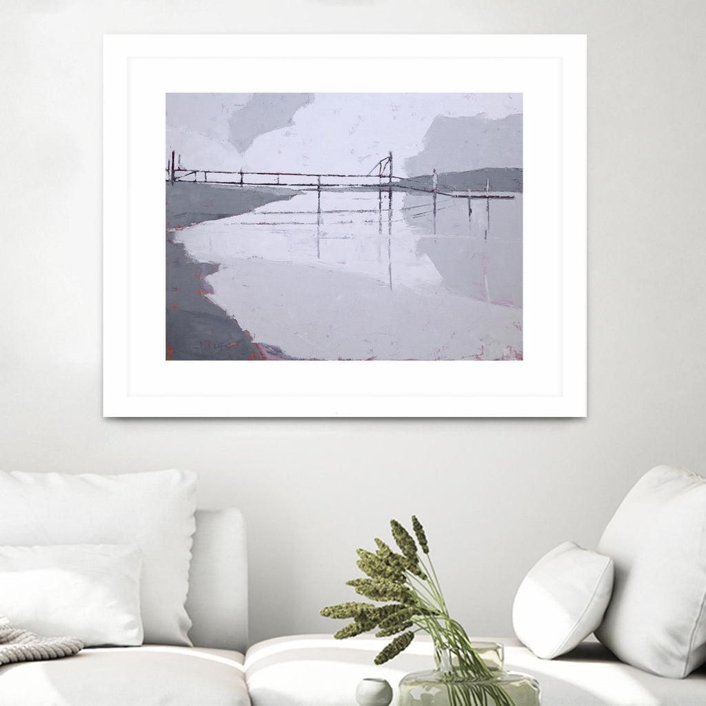 Tidal River by John Rufo on GIANT ART - white coastal, contemporary, landscapes, docks/piers, rivers/streams