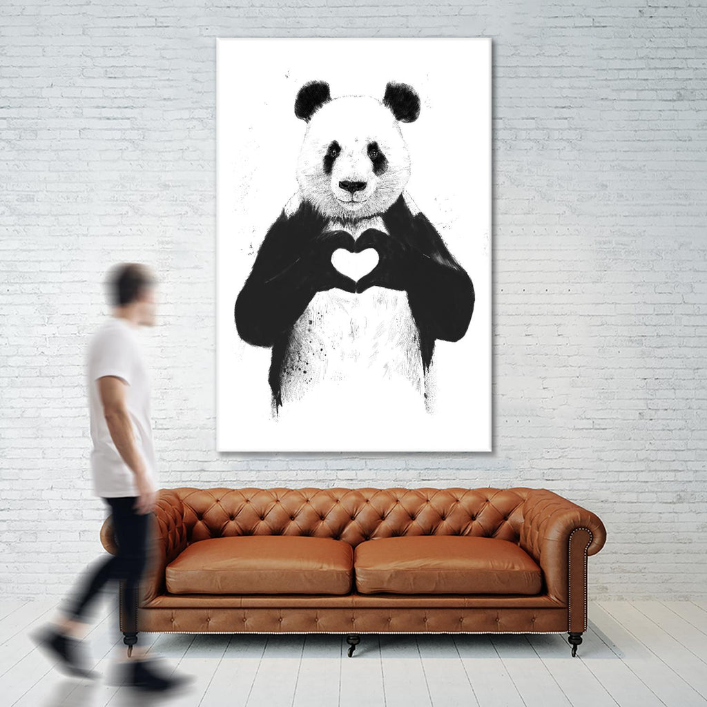 All You Need is Love de Balazs Solti sur GIANT ART - animaux blancs