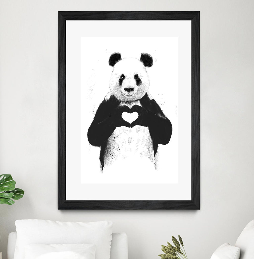All You Need is Love by Balazs Solti on GIANT ART - white animals