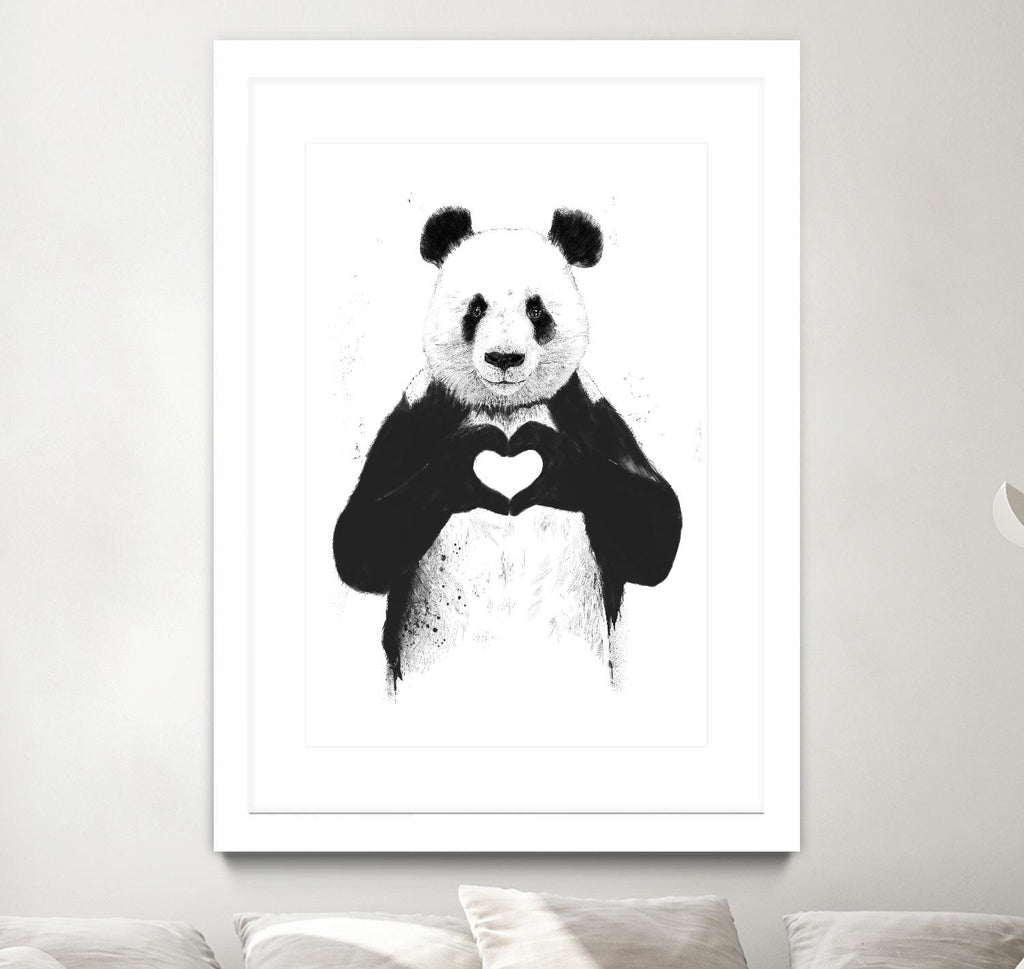 All You Need is Love de Balazs Solti sur GIANT ART - animaux blancs