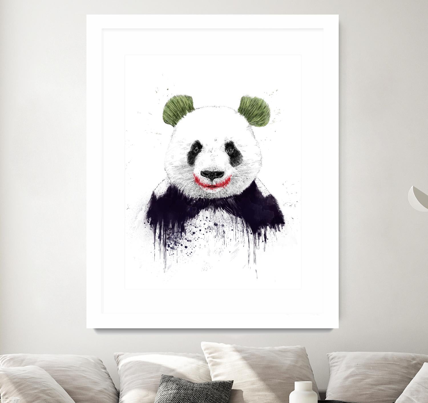 Joker Face by Balazs Solti on GIANT ART - white animals