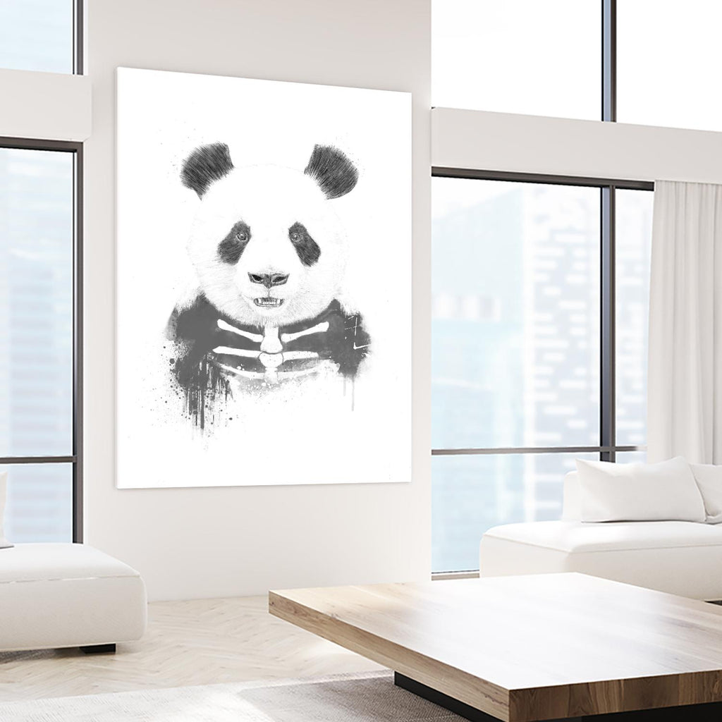 Zombie Panda de Balazs Solti sur GIANT ART - animaux blancs