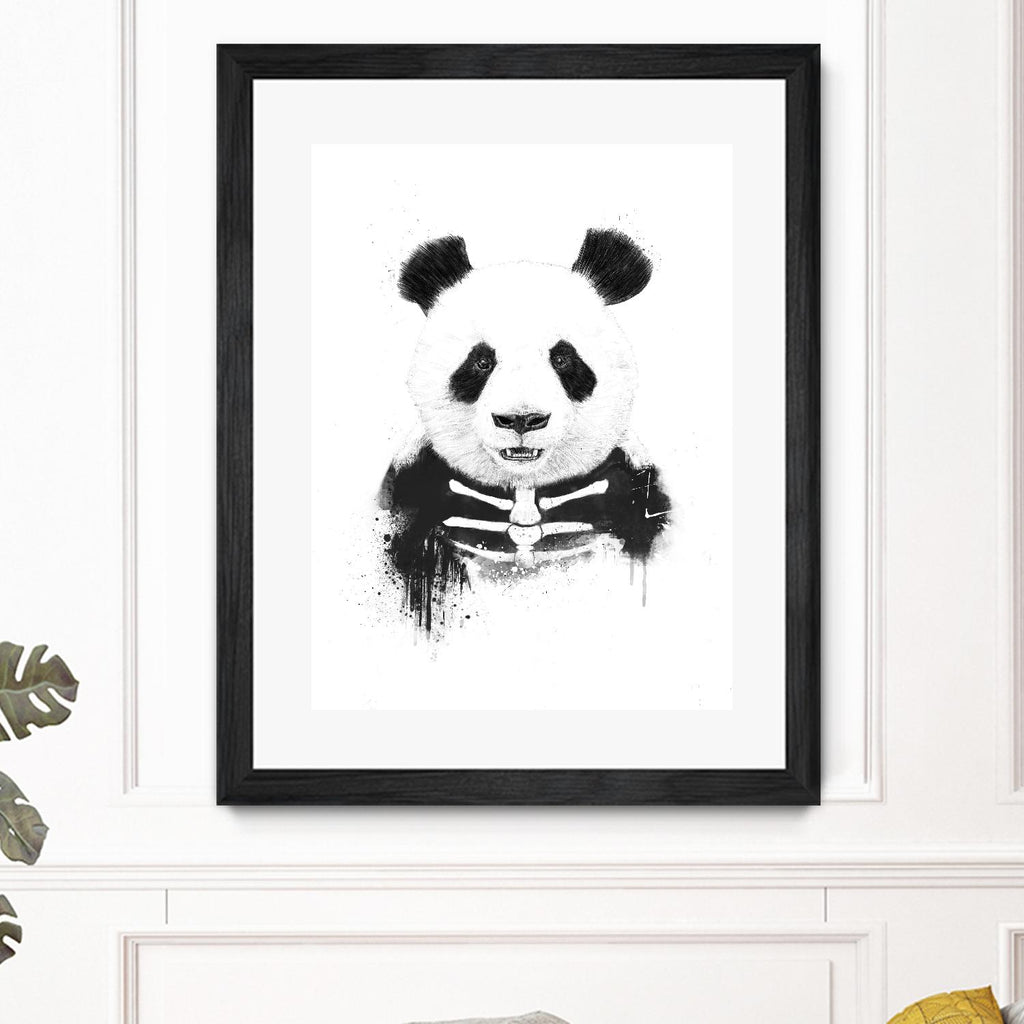 Zombie Panda by Balazs Solti on GIANT ART - white animals