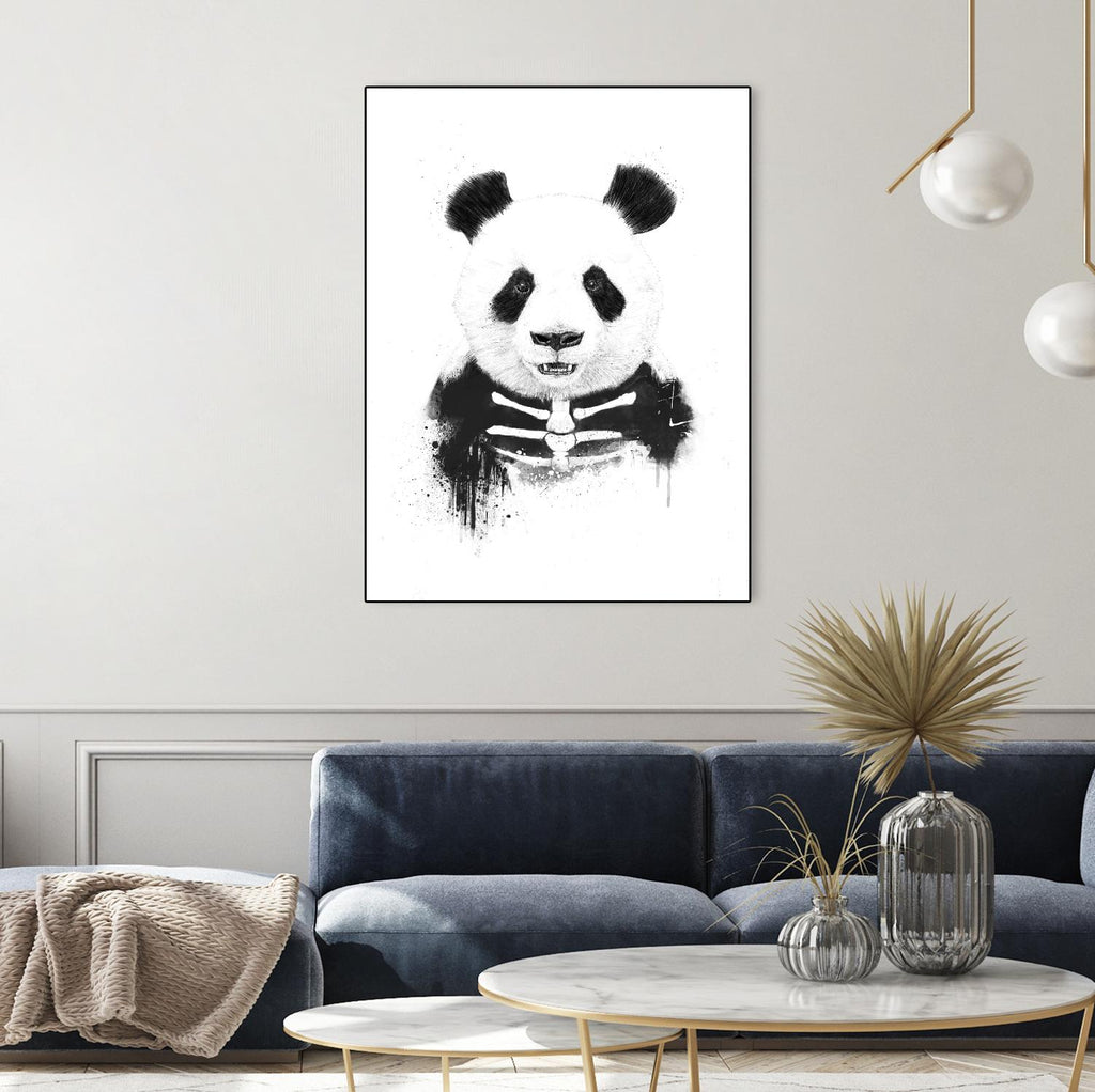 Zombie Panda de Balazs Solti sur GIANT ART - animaux blancs