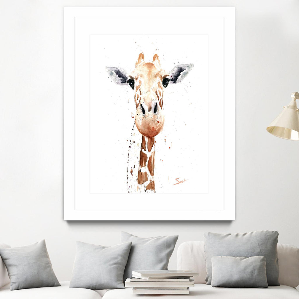 Giraffe Watercolor by Eric Sweet on GIANT ART - multicolor animals; contemporary