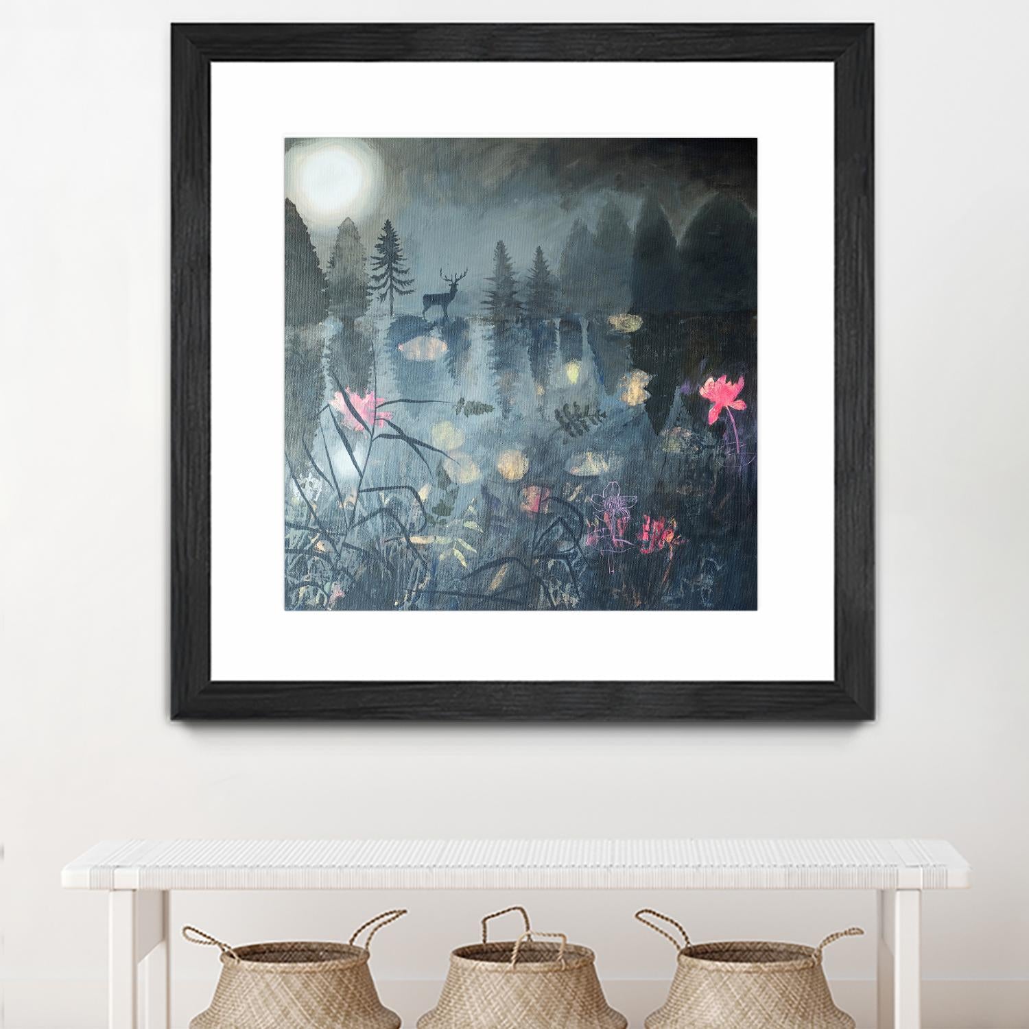 Moonlit Moment by Dawn Stacey on GIANT ART - multicolor contemporary; animals; landscapes