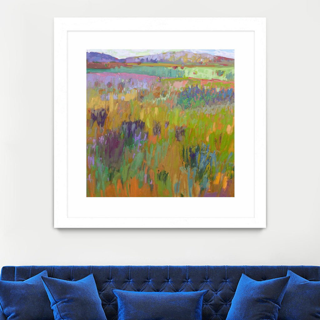 Après une pluie de printemps par Jane Schmidt sur GIANT ART - paysages multicolores ; contemporain