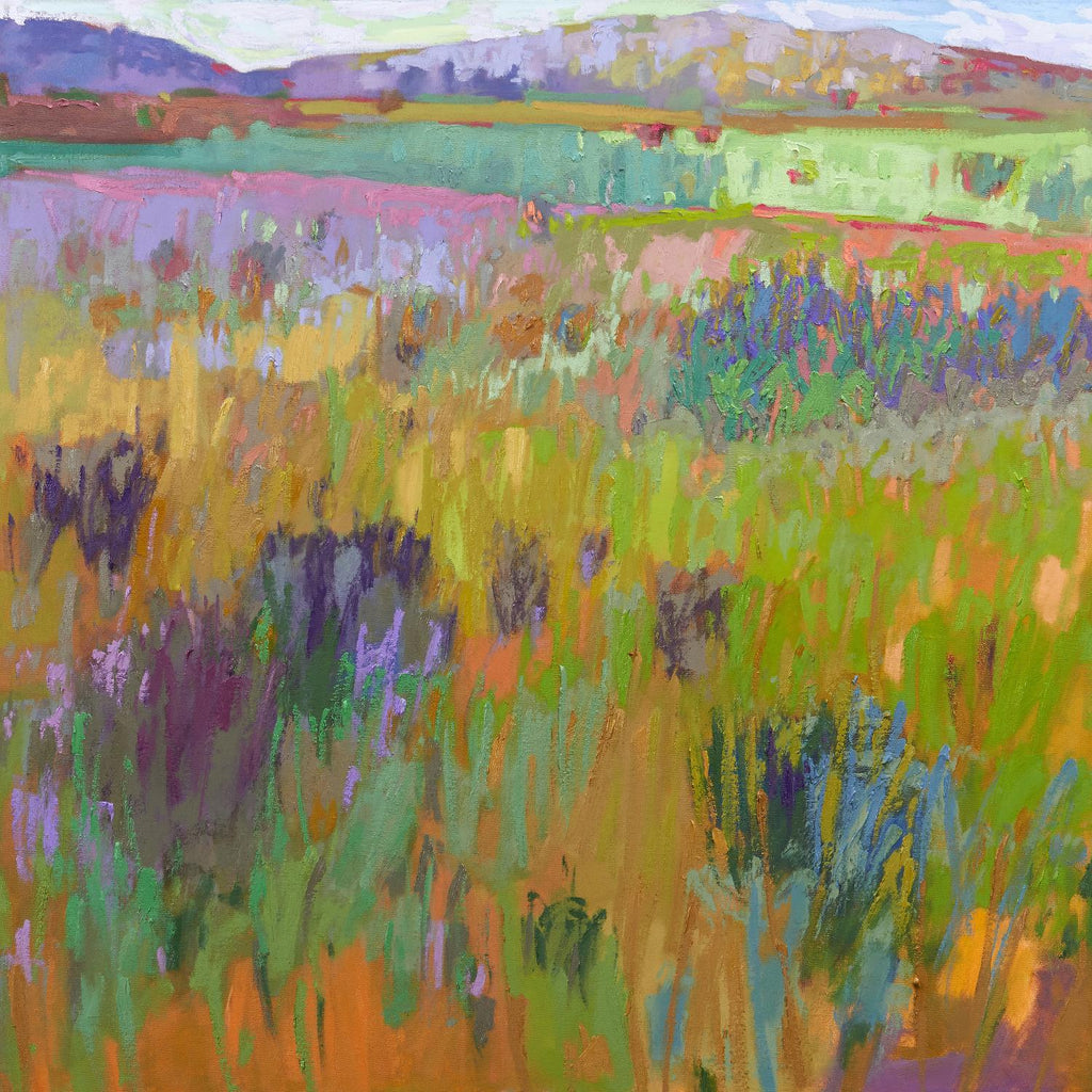 Après une pluie de printemps par Jane Schmidt sur GIANT ART - paysages multicolores ; contemporain
