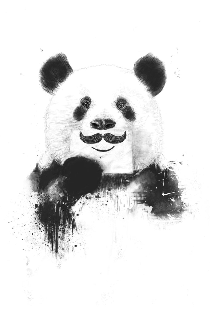Funny Panda by Balazs Solti on GIANT ART - multicolor urban/pop surrealism
