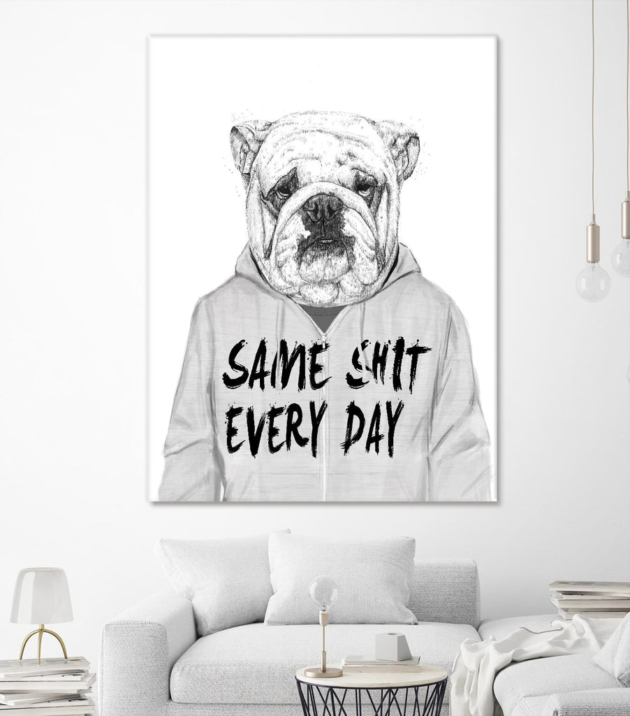 Same Shit Everyday by Balazs Solti on GIANT ART - multicolor urban/pop surrealism