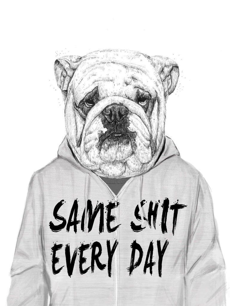 Same Shit Everyday by Balazs Solti on GIANT ART - multicolor urban/pop surrealism