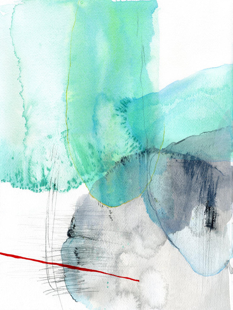 Beach Study 1 par Elisa Sheehan sur GIANT ART - abstractions multicolores ; contemporain
