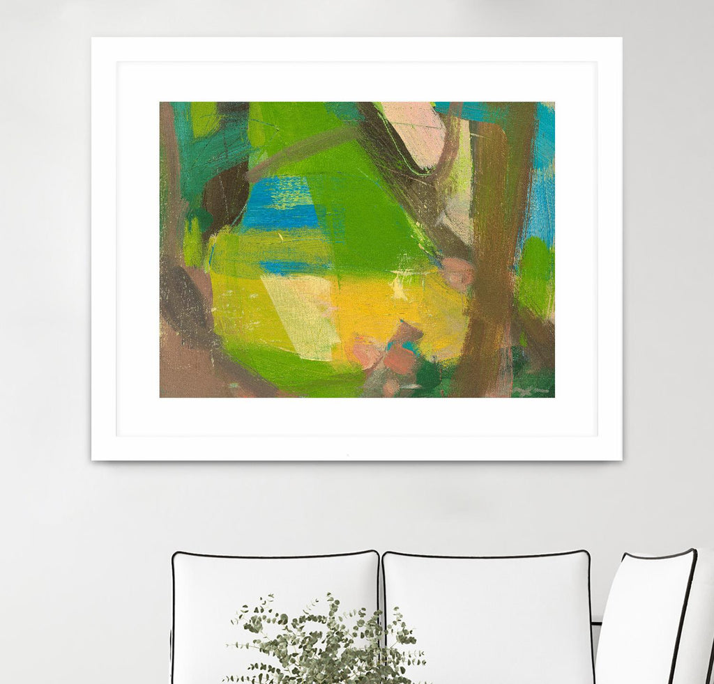 Lime Yellow Fragment 10 by Angela Saxon on GIANT ART - multicolor abstracts; contemporary